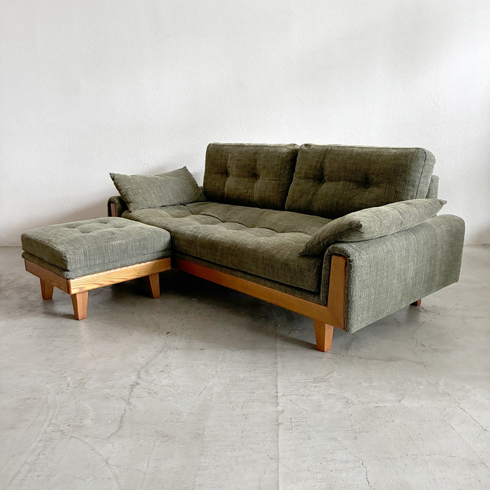 アクメファニチャー ACME Furniture ウィンダンソファ WINDAN SOFA 3人掛け & クッション×2個付き + オットマン セット 総額約28万円 USビンテージスタイル ミッドセンチュリーモダンテイスト jsF ジャーナルスタンダード 〓