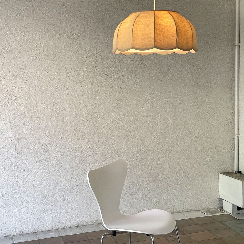 フレイム flame フラワー flower ペンダントライト リネンシェード Φ55cm 4灯 定価71,500円 ◇