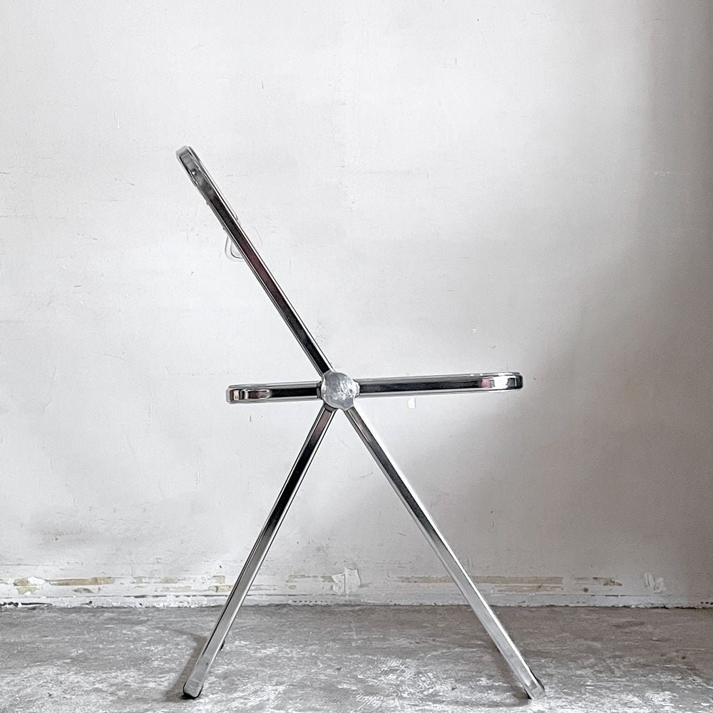 アノニマカステッリ ANONIMA CASTELLI プリアチェア PLIA チェア クリア クロームフレーム ジャンカルロ・ピレッティ Giancarlo Piretti イタリア A ■