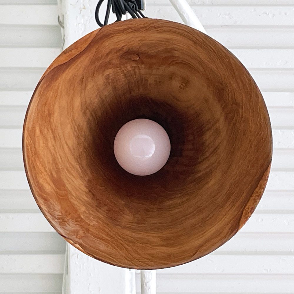 ダリールズ Dareels コーンウッドハンギングランプ CONE WOOD HANGING LAMP チーク古材 × スチール ペンダントライト 円錐 ◇