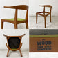 ウッドユーライクカンパニー WOOD YOU LIKE COMPANY アイチェア AI CHAIR アームチェア チェリー無垢材 ファブリック張替え済み ライトグリーン A ●