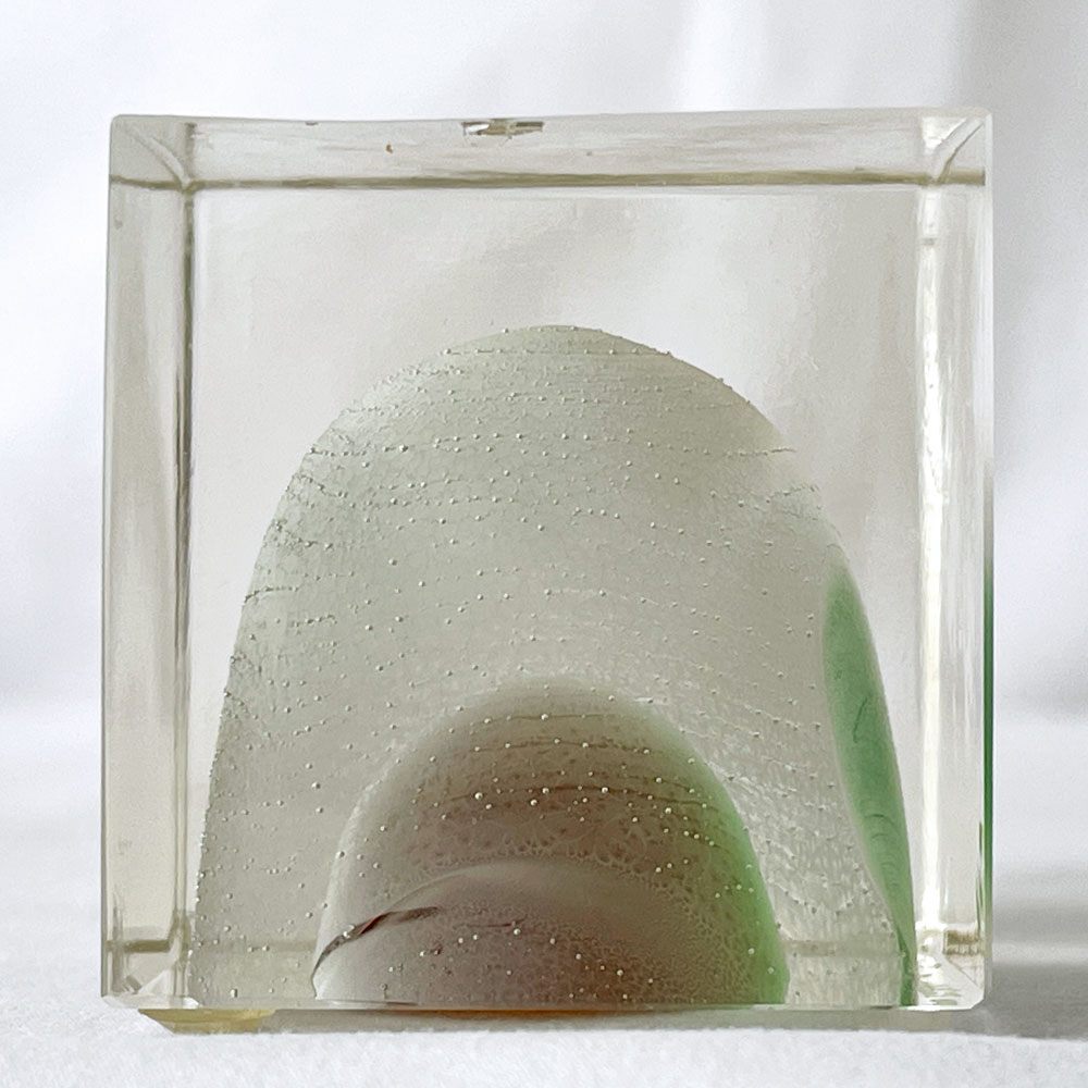 イッタラ iittala ミニキューブ Cube WHITE & GREEN オイバ・トイッカ ビンテージ 希少 ◇