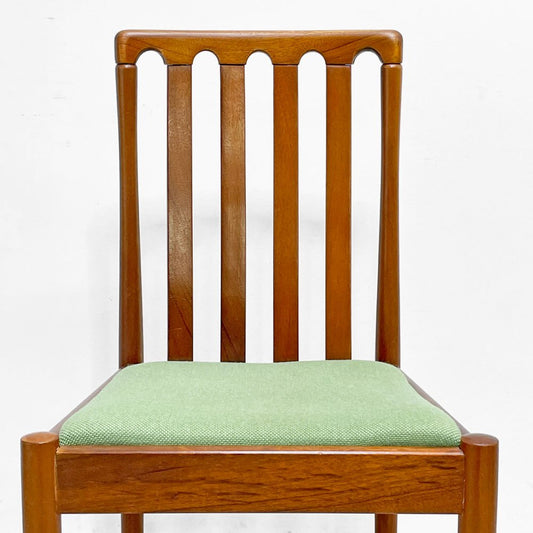 メレデュー MEREDEW チーク材 ダイニングチェア ファブリック UKビンテージ vintage 英国家具 北欧スタイル ●