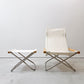 ニーチェア エックス NY chair X フォールディングチェア オットマン付 ホワイト×ナチュラル 折り畳みチェア 新居猛 藤栄 MoMA ●