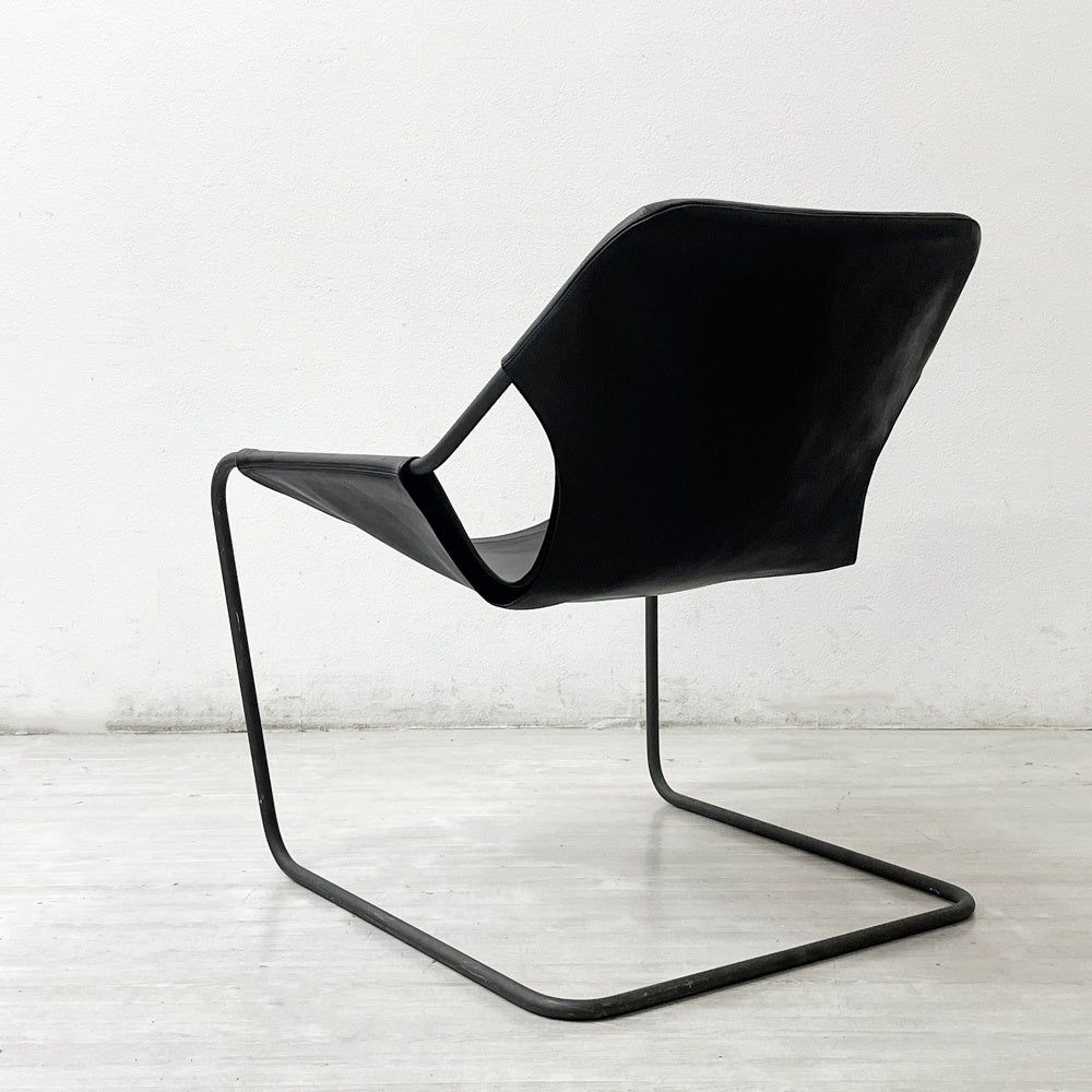 オブジェクト OBJEKTO パウリスターノ PAULISTANO ARM CHAIR アームチェア ブラックレザー パウロ・メンデス・ダ・ロシャ MoMA 参考定価￥528,000- ●