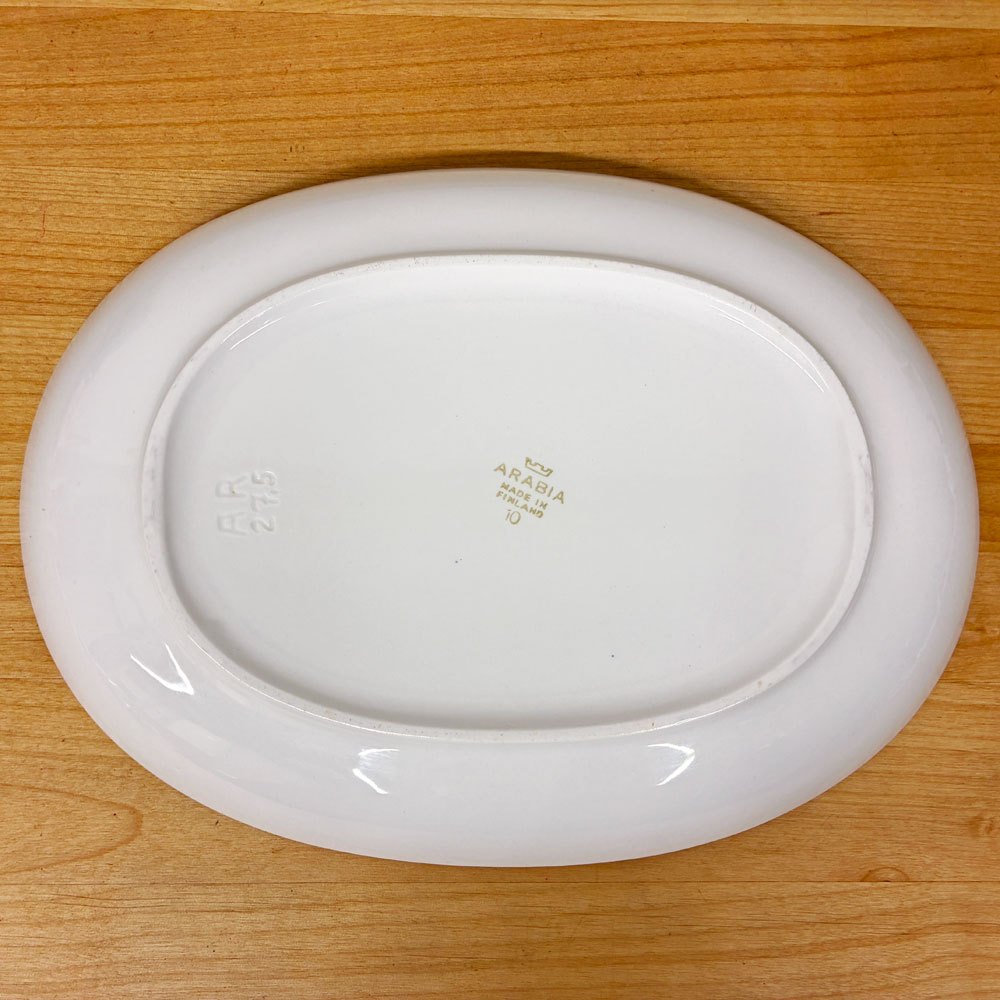 アラビア ARABIA ヘイニ Heini オーバルプレート 28cm Raija Uosikkinen ビンテージ フィンランド 北欧食器 ◎