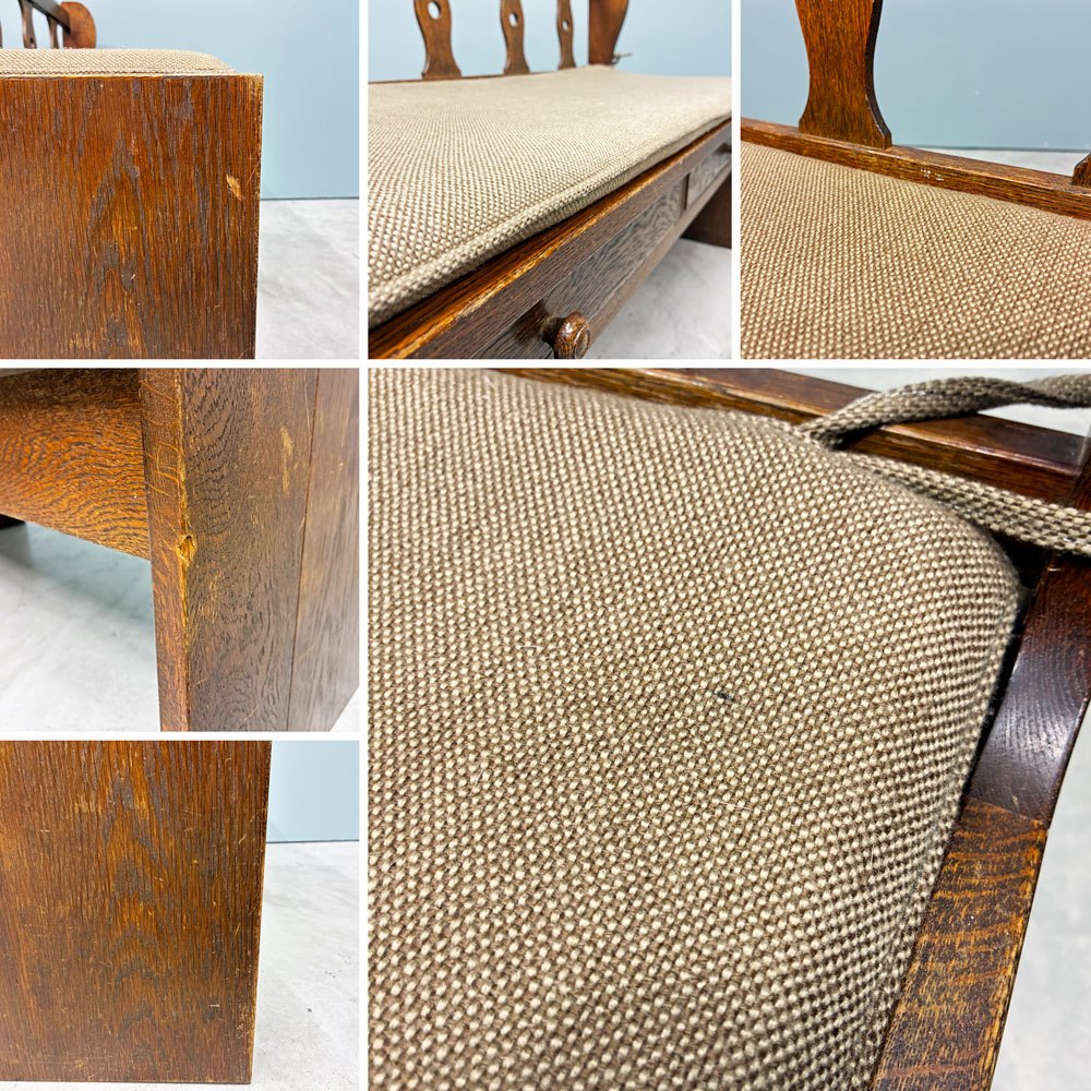 三越家具 ブルージュ Brugge ベンチ 2ドロワー シーンクッション付き オーク無垢材 カントリーハウス クラシカル 英国スタイル ◎