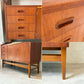 スウェーデンビンテージ Swedish vintage チーク材×ビーチ材 ブックシェルフ ルームディバイダー キャビネット room divider 北欧家具  ★