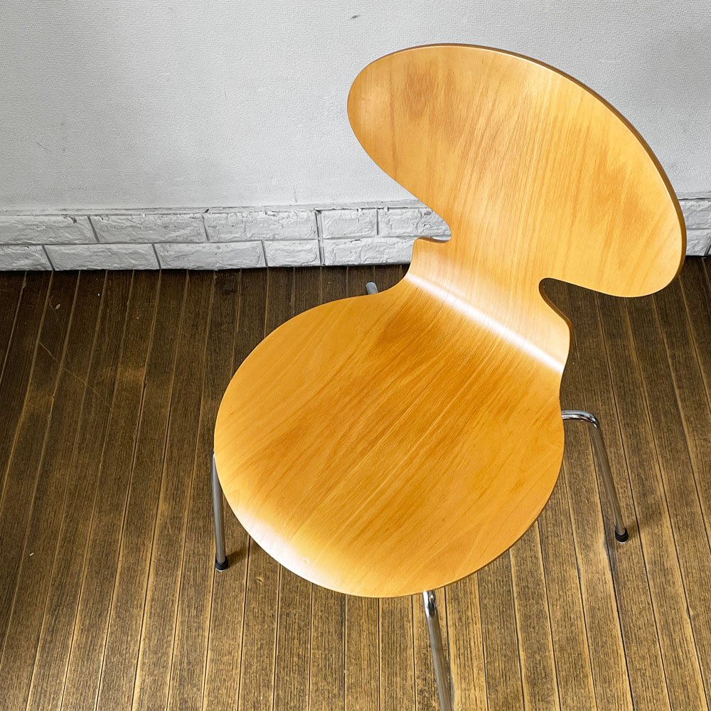 フリッツハンセン Fritz Hansen 3101 アリンコチェア アントチェア 4本脚 ナチュラルビーチ ラッカー仕上げ フェルトグライズ アルネ・ヤコブセン E ◎