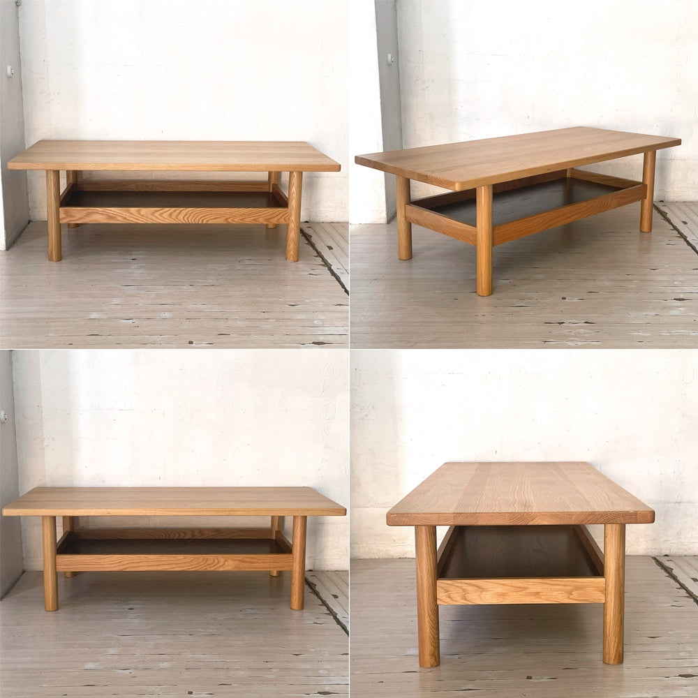 イデー IDEE ディモンシュ ローテーブル DIMANCHE LOW TABLE ホワイトオーク無垢材×グリーンブラック コーヒーテーブル ナチュラルモダン ★