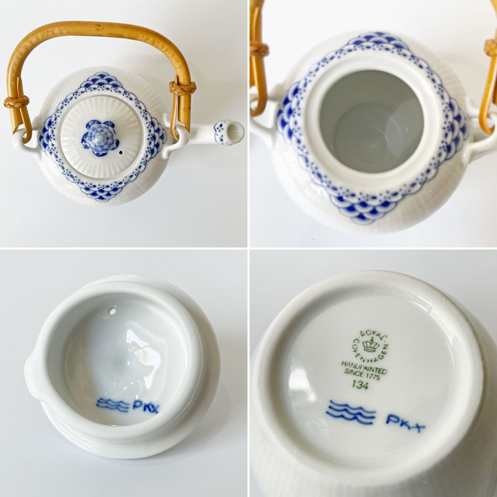 ロイヤルコペンハーゲン ROYAL COPENHAGEN プリンセスブルー ティーポット 急須 デンマーク 北欧食器 参考価格22,000円 ★