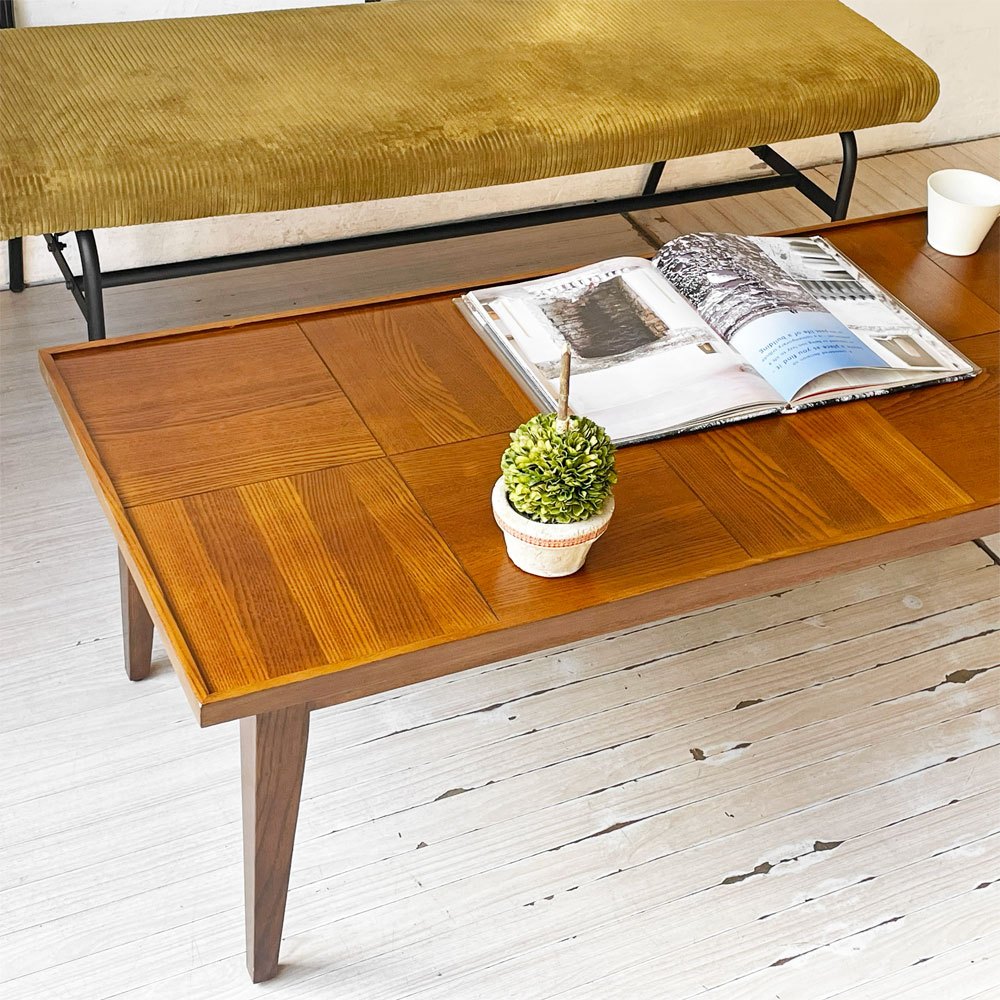 ジャーナルスタンダードファニチャー journal standard Furniture バワリー コーヒーテーブル BOWERY COFFEE TABLE 寄木 インダストリアルデザイン ★