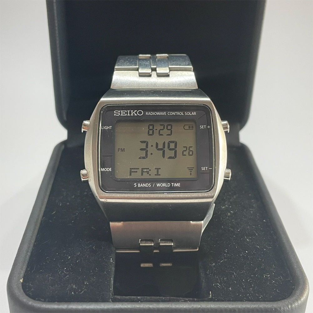 セイコー スピリット SEIKO SPIRIT デジタル 電波 ソーラー ワールドタイム S760-0AA0 深澤直人 power design コマ付 ★
