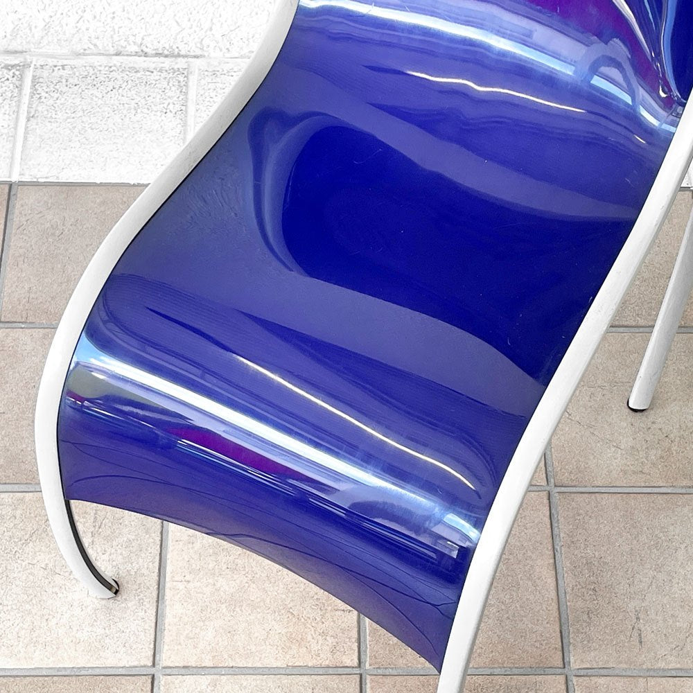 カルテル Kartell FPE chair スタッキングチェア ダイニングチェア アルミ ポリプロピレン ブルー ロンアラッド イタリアモダン 廃番 ◇