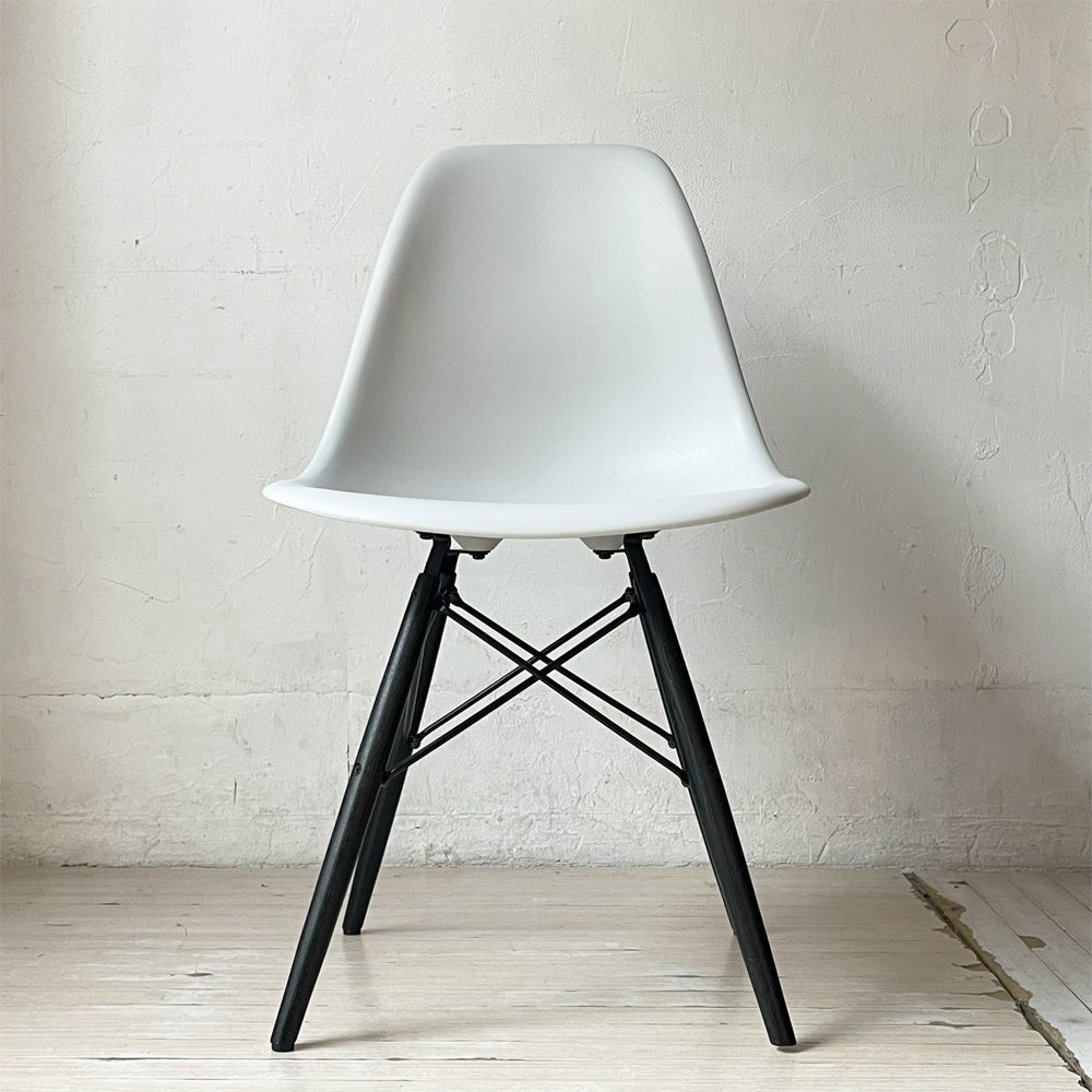 ハーマンミラー HermanMiller サイドシェルチェア ドゥエルレッグ DSW アルパイン × エボニー ブラック ポリプロピレン イームズ ミッドセンチュリー ★