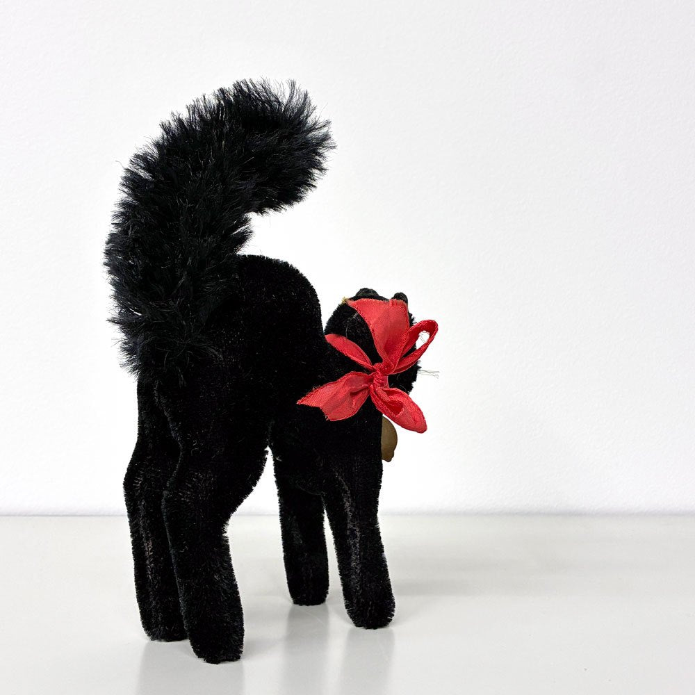 シュタイフ Steiff ブラックトムキャット Black Tom Cat 黒猫のぬいぐるみ Schwarzer Kater ドイツビンテージ ◎