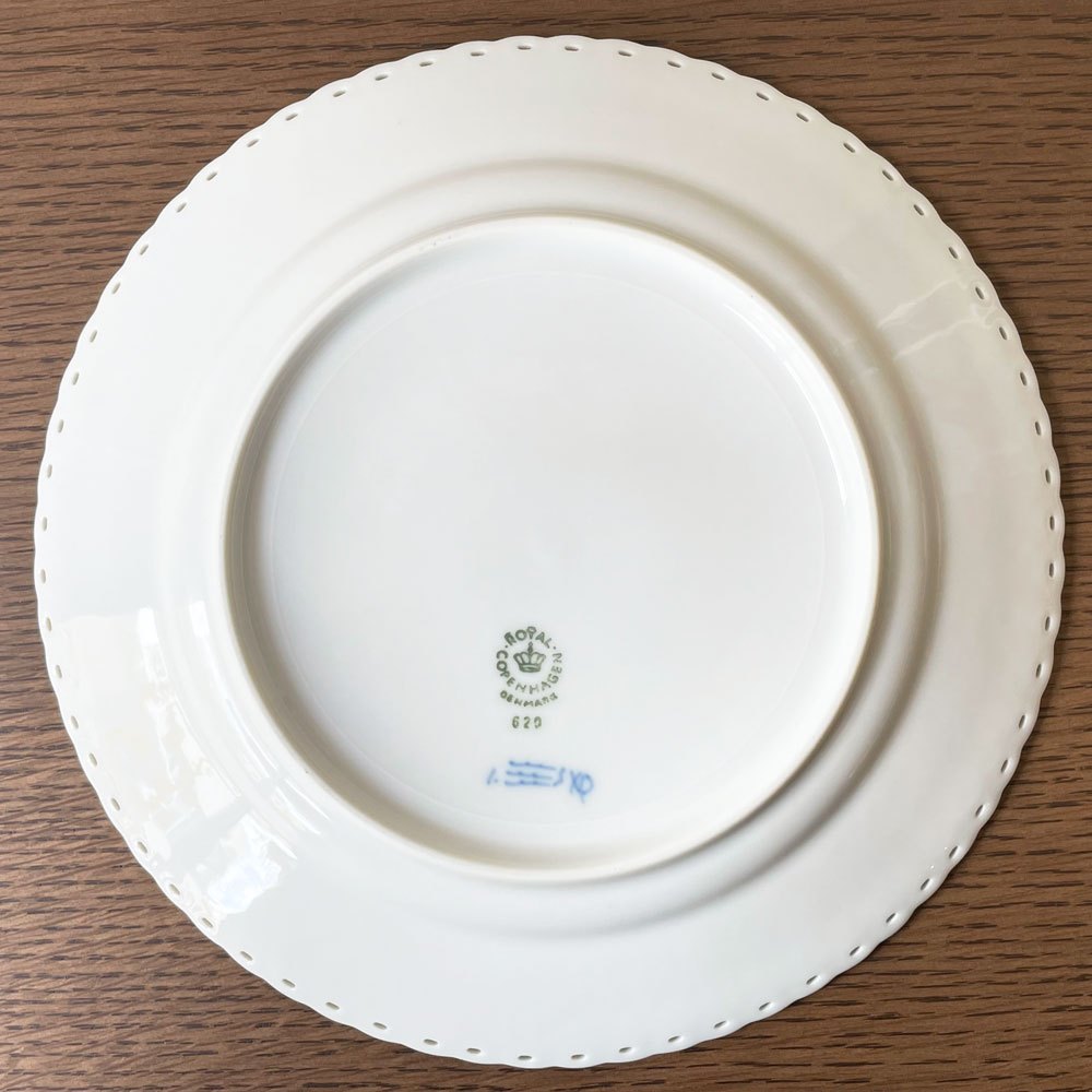 ロイヤルコペンハーゲン ROYAL COPENHAGEN ブルーフルーテッド フルレース プレート デンマーク 北欧食器 B ★