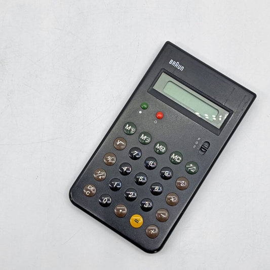 ブラウン BRAUN カーキュレーター 電卓 ET55 ブラック Type:4835 ディーター・ラムス Dieter Rams ドイツ 専用カバー付 ●