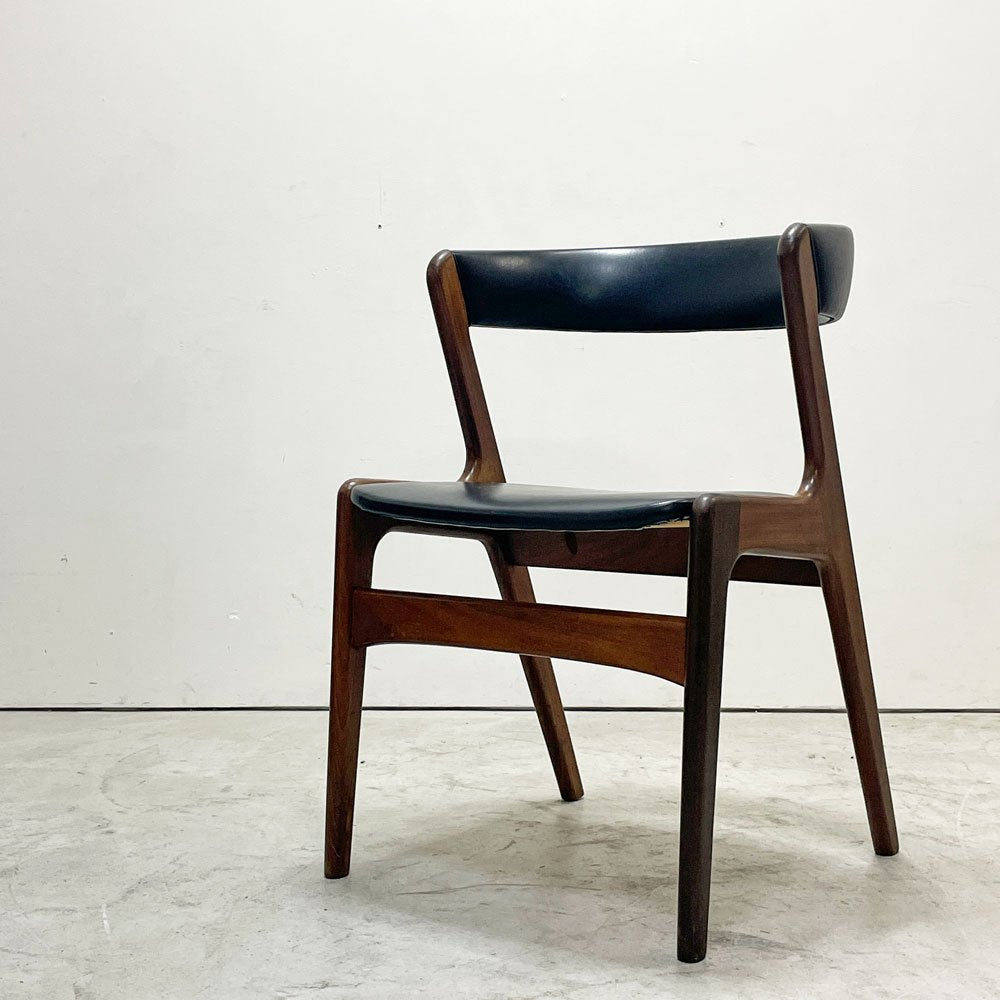スコウ・アンデルセン Schou Andersen カイクリスチャンセン kai christensen T21 Fire Chair セミアームチェア チーク材 本革 デンマーク 北欧ビンテージ Møbellageret取扱い ●