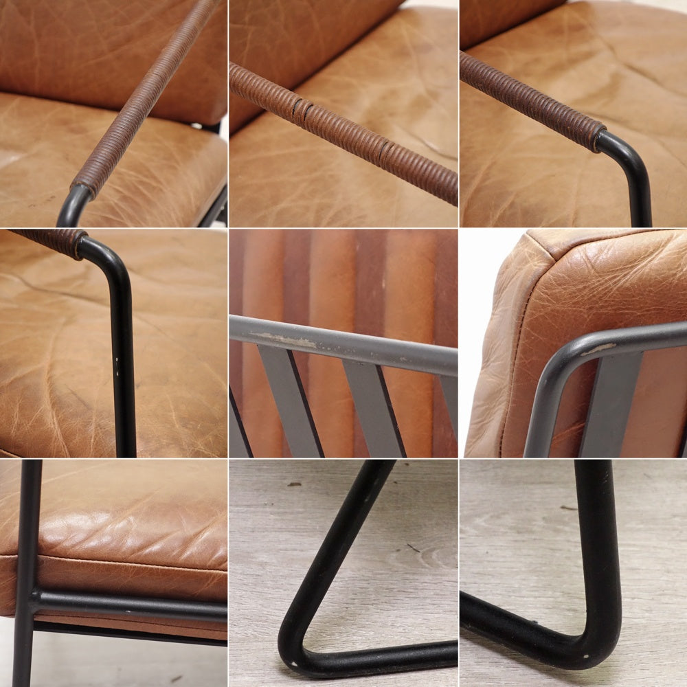 杉山製作所 フェリーチェ ラウンジチェア felice lounge chair エイジングレザーシート インダストリアルデザイン ●