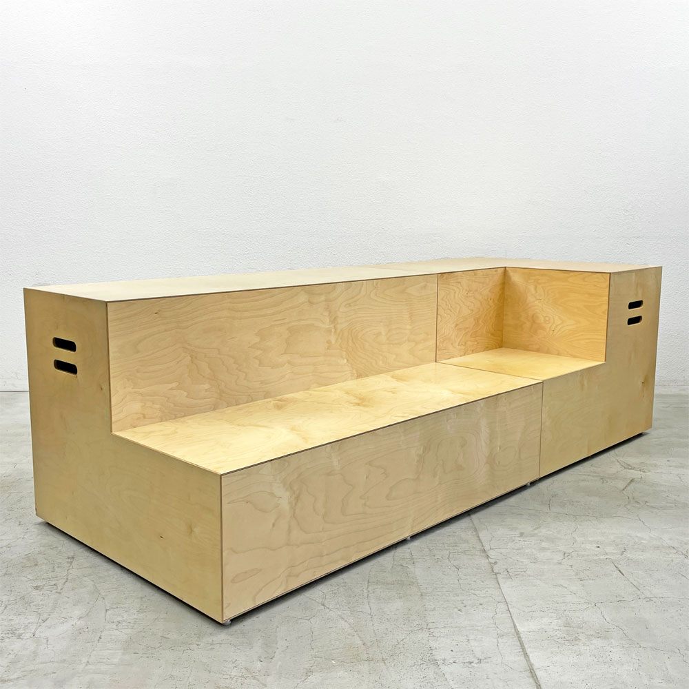 ノルオフィス Knoll Office アンスクリプテッド Unscripted ステップス Steps モジュールセット（2ステップ ロング＋インサイドコーナー ）ロックウェル ソファ ベンチ 総定価約105万円） 〓