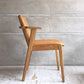 シキファニチア SIKI FURNITURE ラクS RAKU S セミアームチェア ダイニングチェア レッドオーク無垢材 バロンBA-01 合成皮革 ♪