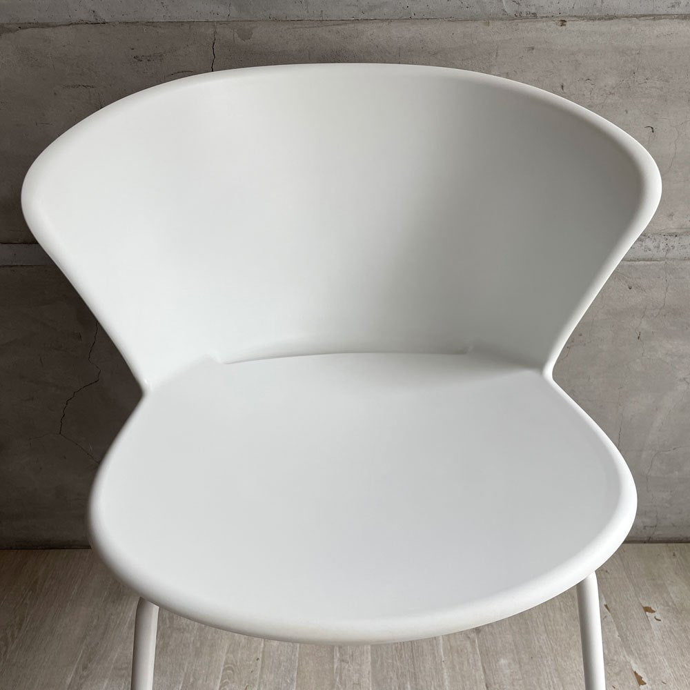 カリガリス Calligaris バイア Bahia CS/1814 ダイニングチェア スチールレッグ ポリプロピレン マットオプティックホワイト イタリア モダンデザイン ドンドリ・エ・ポッチ Dondoli e Pocci  廃番 B♪