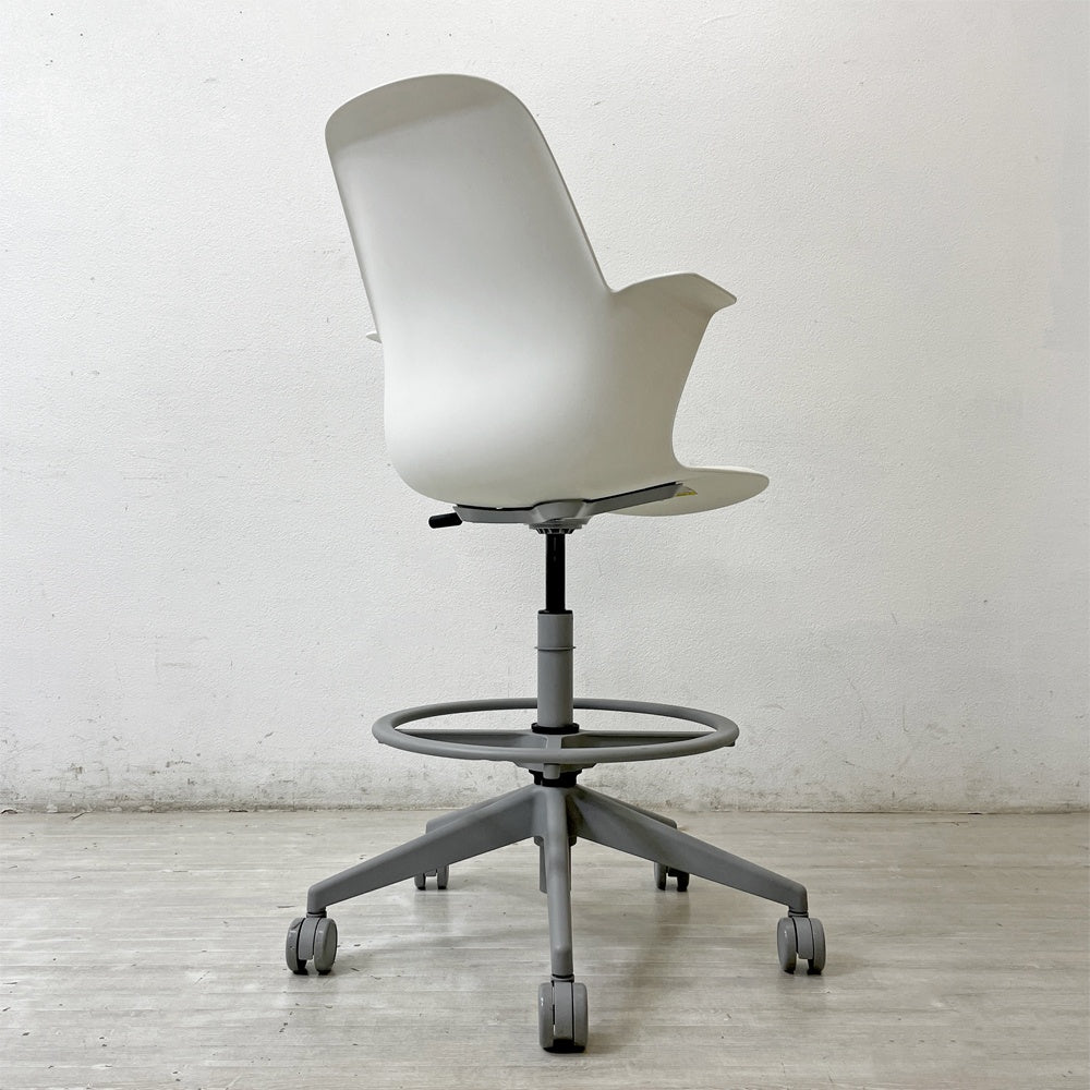 スチールケース Steelcase ノード ファイブスター スツール Node FIVE-STAR STOOL ハイスツール 製図チェア キャスター オフィス 定価約87,000円 C ●