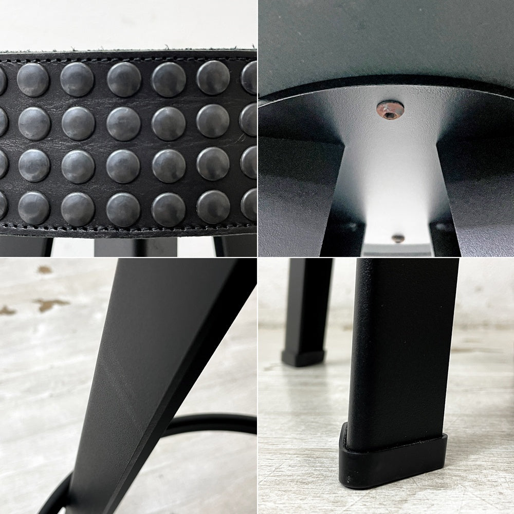 ディーゼルリビング DIESEL LIVING バー スタッド スツール Bar Stud Stool ブレイブマン ロゴエンボスモデル 本革 スチール 高さ63cm モローゾ MOROSO 非売品 B ●