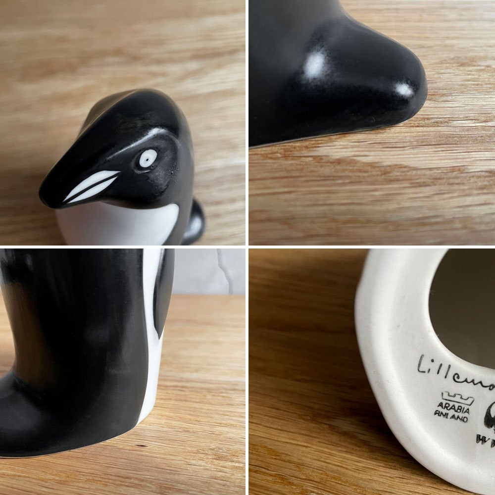 アラビア ARABIA WWFシリーズ ペンギン 炻器 オブジェ フィギュア リルモア・マンネルヘイム ビンテージ 北欧雑貨 ♪