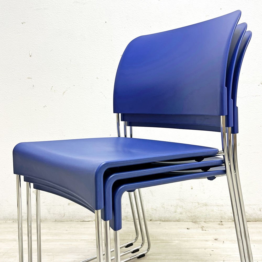 ヴィトラ Vitra シムチェア Sim chair スタッキングチェア ジャスパーモリソン ブルー 参考定価￥50,600 B ●