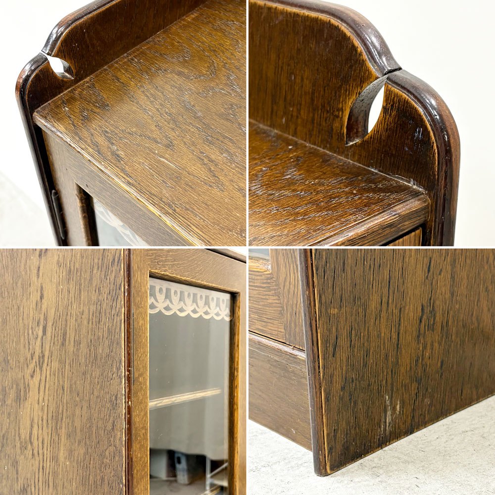 インテルナ南條 パリの雑貨屋 F-19 飾棚 ガラスキャビネット 棚板4段 オーク材 クラシカルデザイン 定価￥118,800- ●