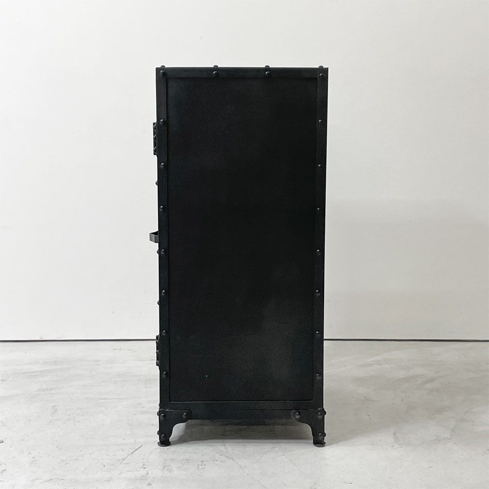 アナザーライフ Another Life アイアンサイドキャビネット IRON SIDE CABINET シェルフ 2段 1ドア ブラック インダストリアル 工業系 定価￥52,800- ●