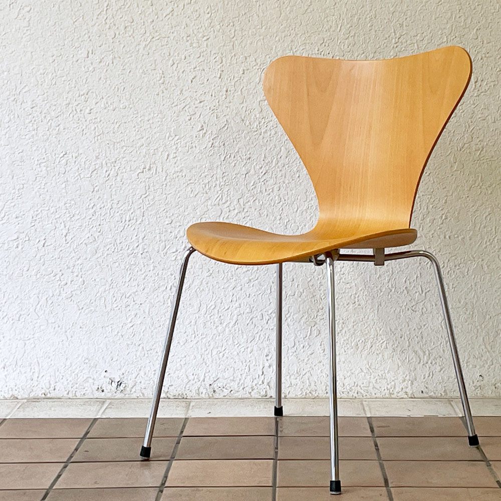 フリッツハンセン Fritz Hansen セブンチェア ビーチ材 ナチュラル アルネ・ヤコブセン Arne Jacobsen スタッキング デンマーク 北欧家具 A ◇