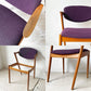 スコウ・アンデルセン Schou Andersen No.42 ダイニングチェア ハーフアーム オーク材 ファブリック張替え済み パープル カイ・クリスチャンセン 北欧 デンマークビンテージ ★