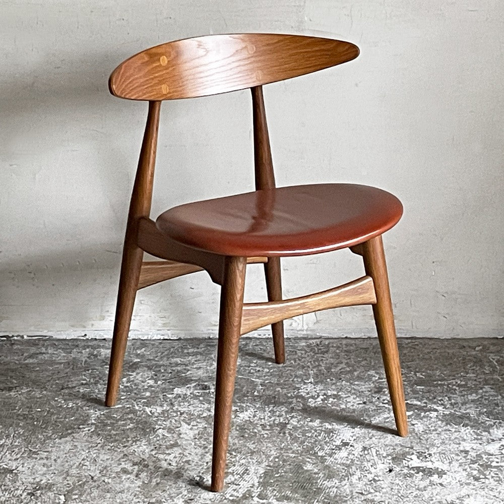 カールハンセン＆サン Carl Hansen & Son CH33P オーク材 レザーシート 本革 ダイニングチェア ハンス・J・ウェグナー 定価￥156,200- A ■