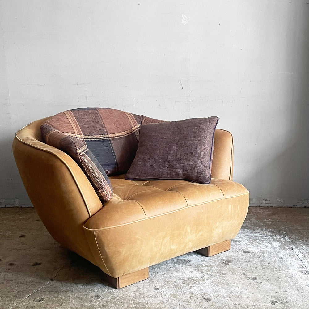 クラッシュゲート CRASH GATE タブレザーワークス tabu Leather Works オピアム 1P ソファ OPIUM SOFA キャメル オイルレザー 定価 ￥242,000- ■