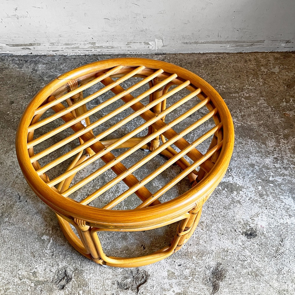 アクメファニチャー ACME Furniture ウィッカー WICKER ラタンフレーム オットマン スツール グリーン系 ファブリック  西海岸スタイル ■