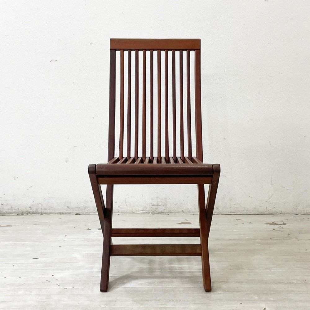 アジアン家具 チーク無垢材 ガーデンチェア フォールディング 折畳み リゾートスタイル A ●