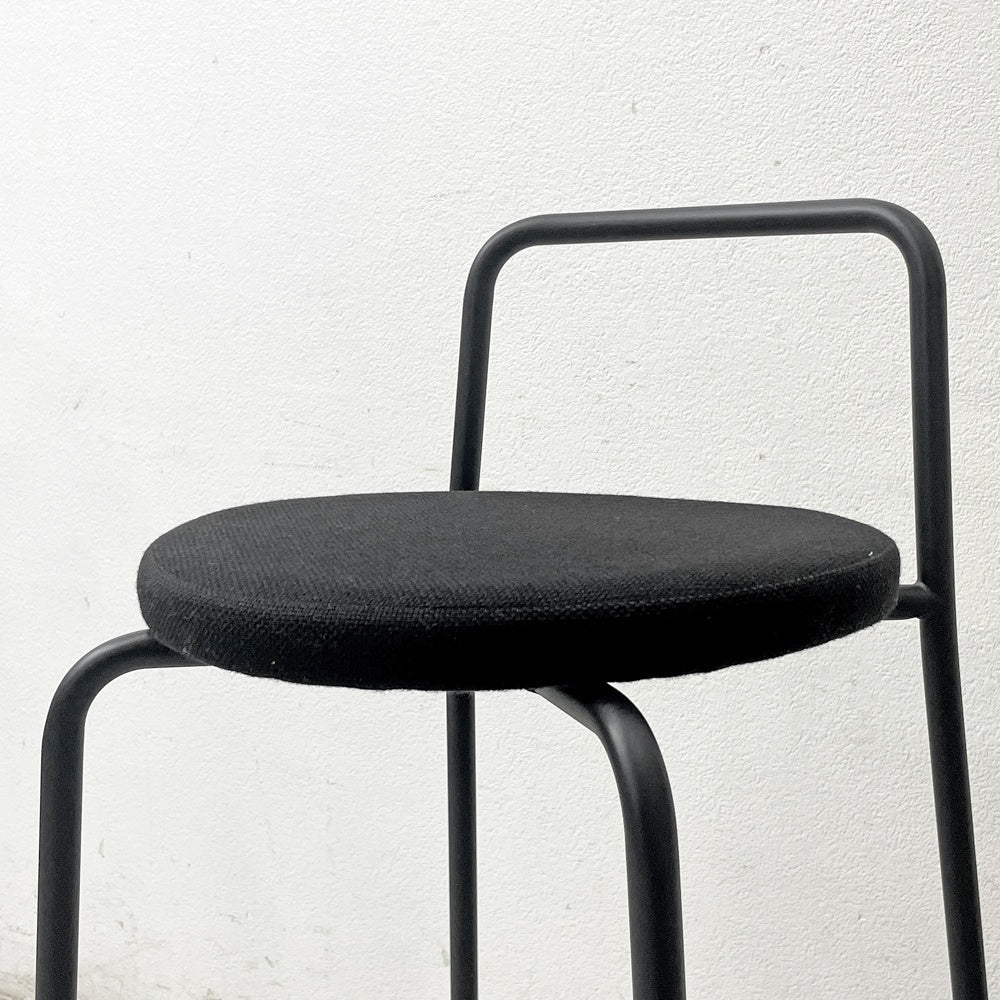 コクヨ KOKUYO デイズオフィス DAYS OFFICE ハングライク hang like ハイスツール カウンターチェア 背無し H68cm ブラックフレーム ファブリック チャコール 定価50,700円 ●