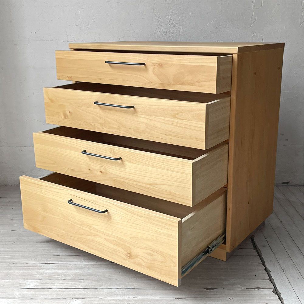 モモナチュラル MOMO Natural UNIT WOOD BASE ALDER W700 チェスト 抽斗4杯  ナチュラルテイスト 定価￥66.500- ★