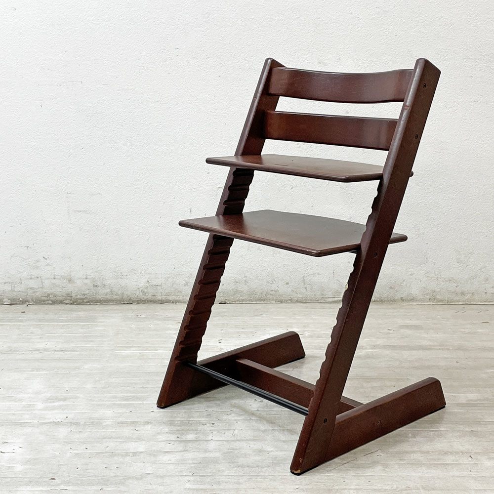 ストッケ STOKKE トリップトラップ TRIPP TRAPP ベビーチェア キッズチェア S/N4～ ブラウン ノルウェー 北欧家具 ●