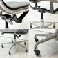 ハーマンミラー Herman Miller アルミナムグループ マネジメントチェア 本革 ブラック 回転式昇降 5本脚 キャスター付 C&R イームズ ●