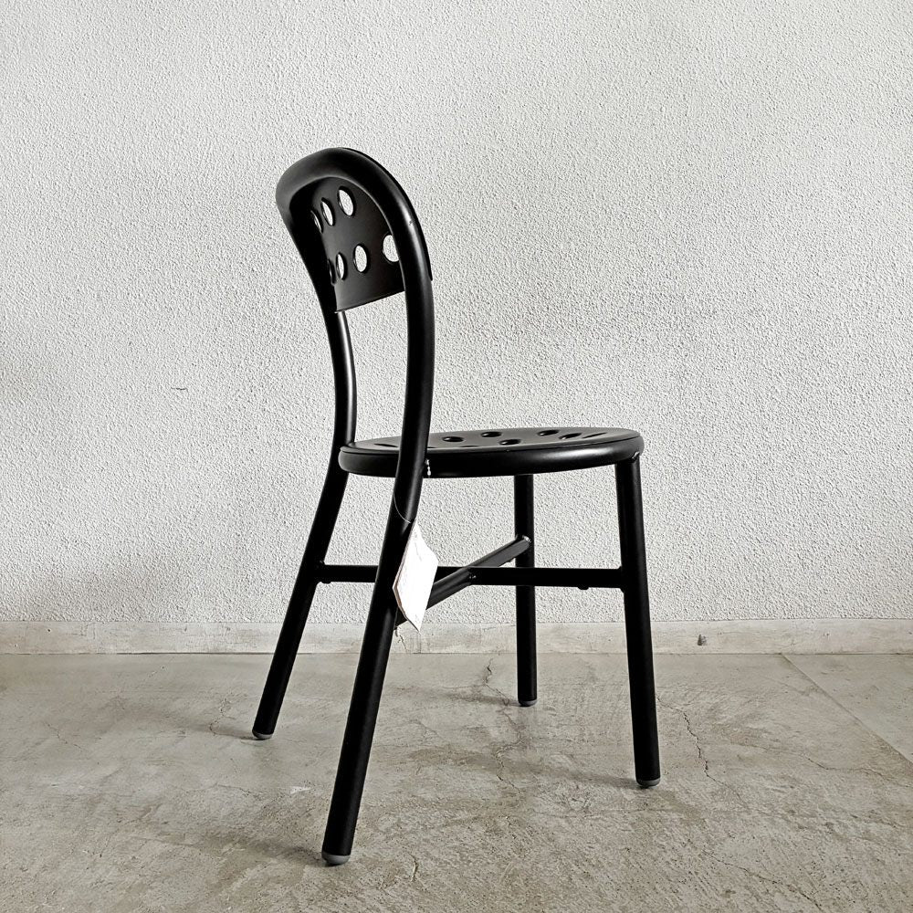 マジス MAGIS パイプチェア Pipe Chair ダイニングチェア パンチングシート アームなし ブラック 屋外使用可 ジャスパー・モリソン 未使用品 定価￥90,200- 〓