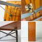 ダルトン DULTON ビアテーブル BEER TABLE 130 SILVER フォールディングテーブル モミ材天板 スチール脚 折りたたみ インダストリアル 廃番モデル 定価￥15,180- ●
