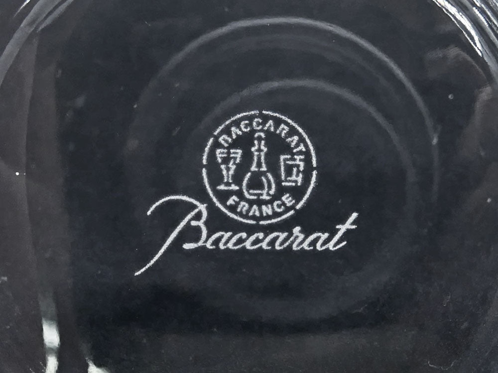 バカラ Baccarat ベルーガ Beluga ロックグラス ペア Φ10.5cm クリスタル フランス 箱付き ●