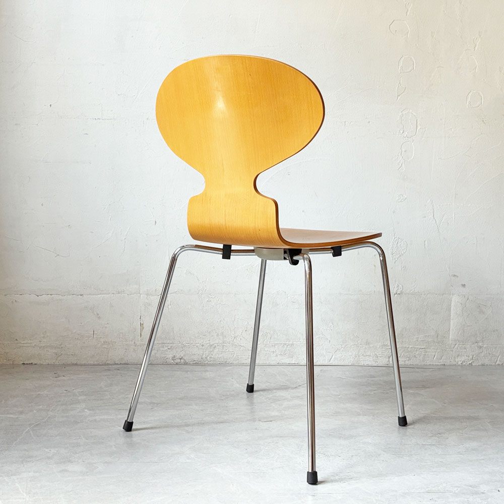 フリッツハンセン Fritz Hansen 3101 アントチェア アリンコチェア 4本脚 ナチュラルビーチ材 ラッカー仕上げ アルネ・ヤコブセン 北欧家具 ★