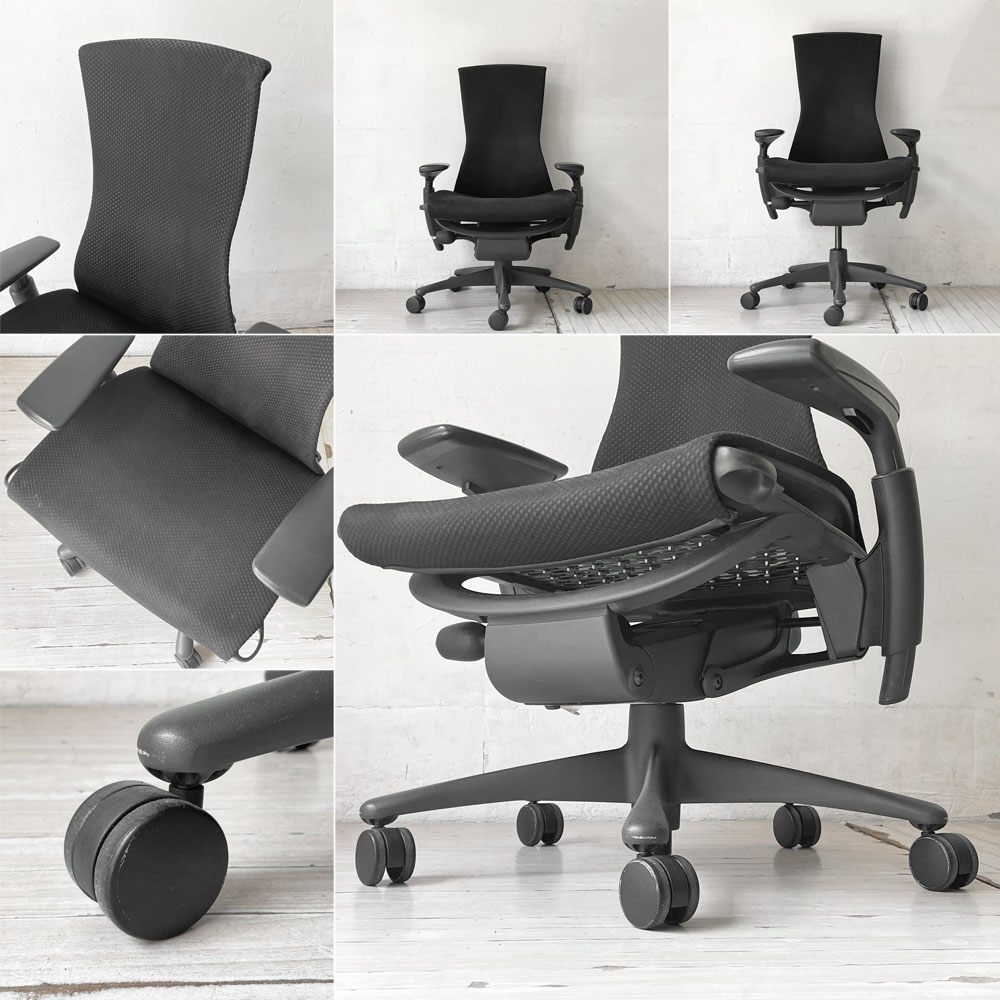 ハーマンミラー Herman Miller エンボディチェア デスクチェア オフィスチェア ジェフ・ウェバー ビル・スタンフ バランス ファブリック ブラック 廃番 参考価格￥284.900- ★
