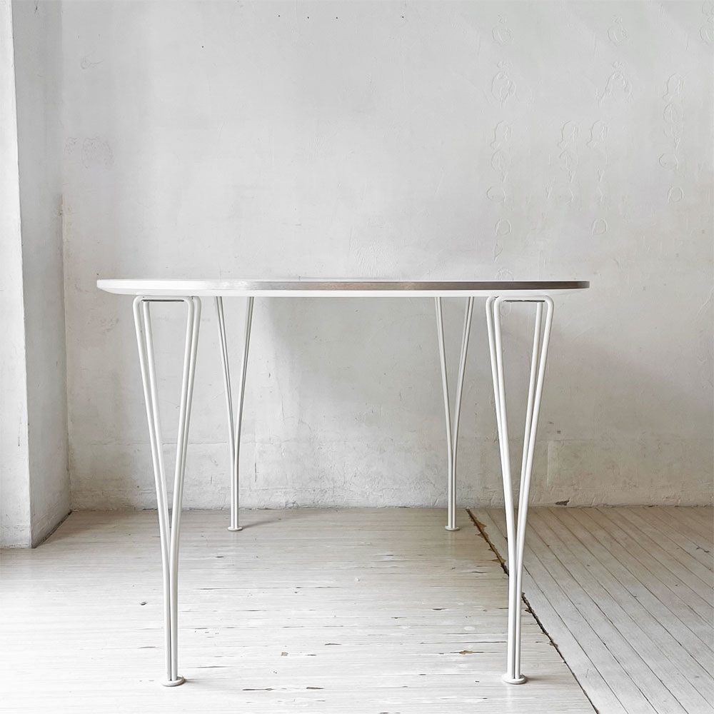 フリッツハンセン Fritz Hansen Bテーブル スーパー楕円テーブル ダイニングテーブル ピート・ハイン ブルーノ・マットソン アルネ・ヤコブセン デンマーク 北欧家具 参考定価￥382,800- ★