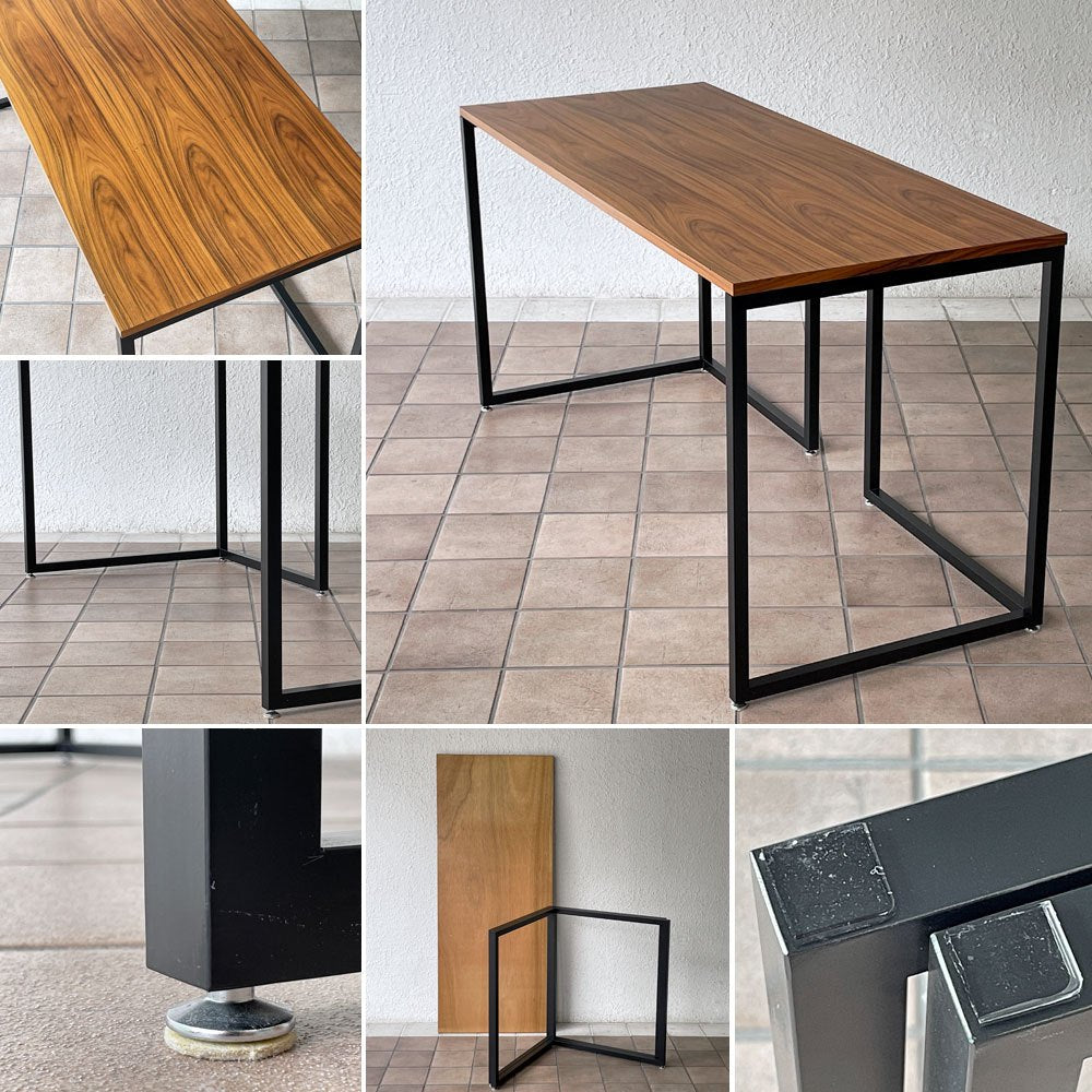 ビスレー BISLEY デスクプラン DESK PLAN Lフット ワーキングテーブル W145cm デスク ローズウッド調 メラミン天板 イギリス ◇